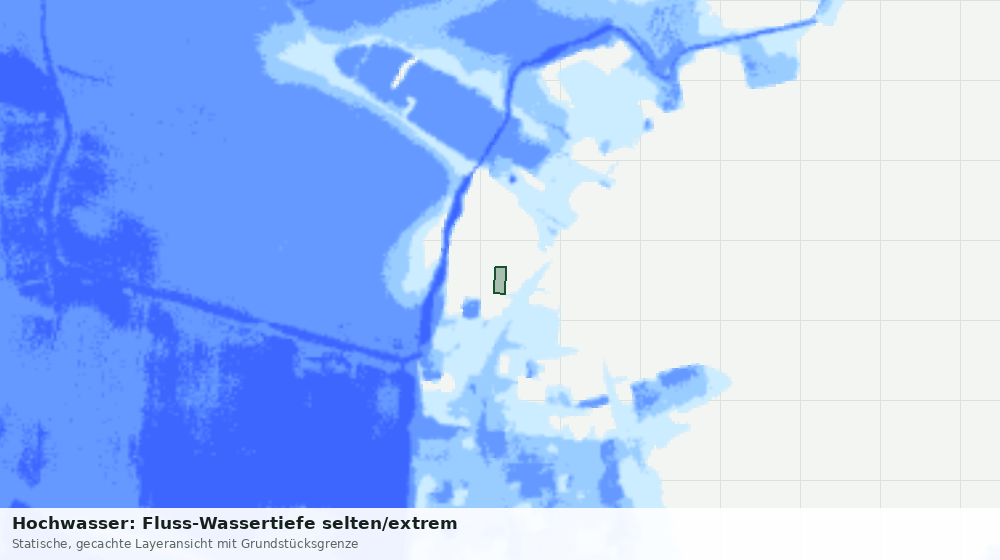 Statische Kartenansicht: Hochwasser: Fluss-Wassertiefe selten/extrem