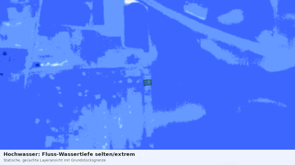 Statische Kartenansicht: Hochwasser: Fluss-Wassertiefe selten/extrem