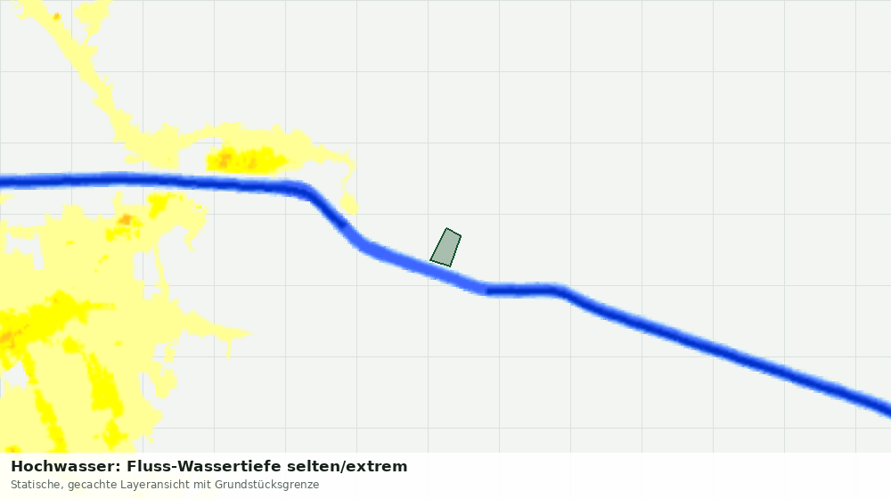 Statische Kartenansicht: Hochwasser: Fluss-Wassertiefe selten/extrem