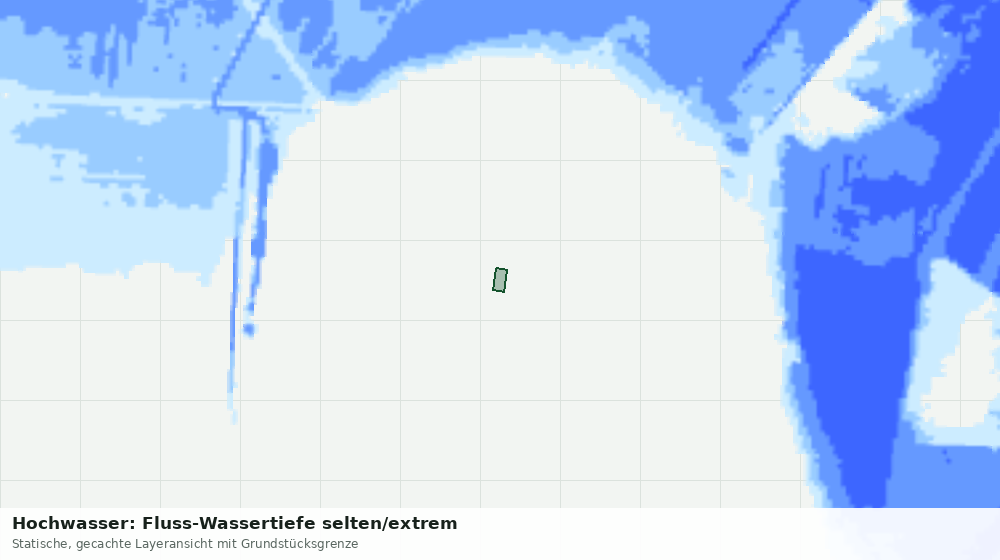 Statische Kartenansicht: Hochwasser: Fluss-Wassertiefe selten/extrem