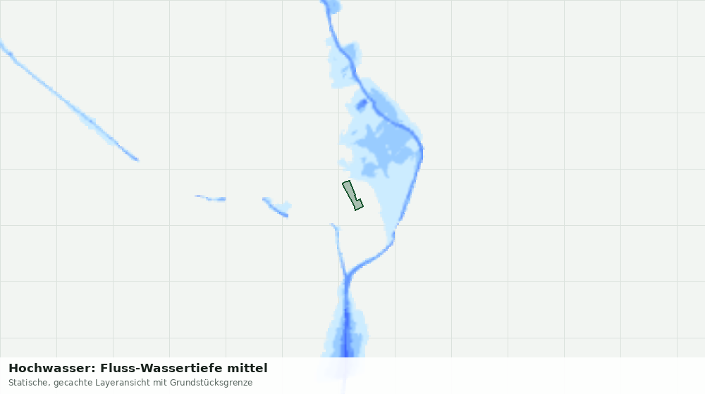 Statische Kartenansicht: Hochwasser: Fluss-Wassertiefe mittel