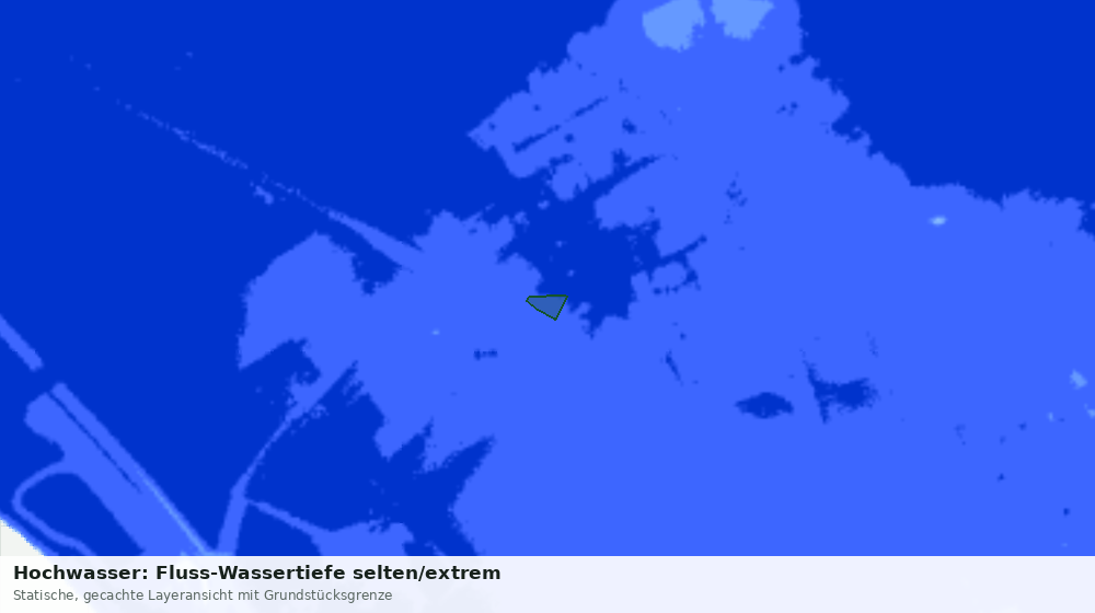Statische Kartenansicht: Hochwasser: Fluss-Wassertiefe selten/extrem