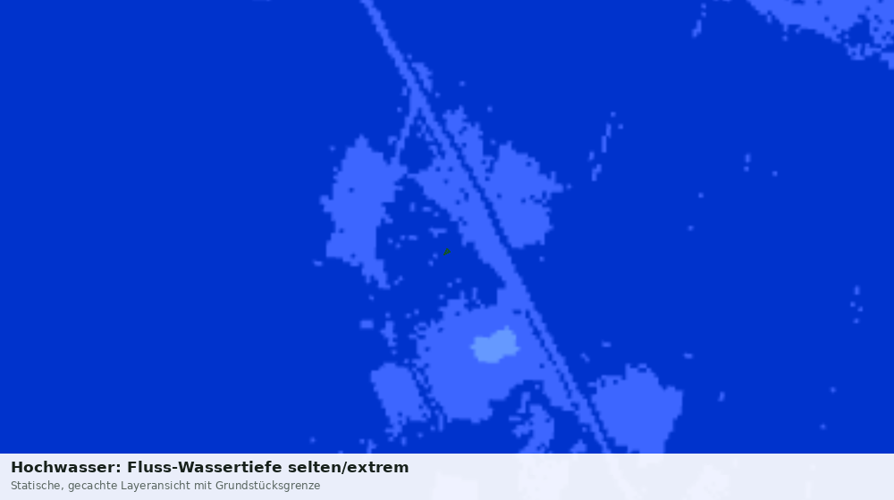 Statische Kartenansicht: Hochwasser: Fluss-Wassertiefe selten/extrem