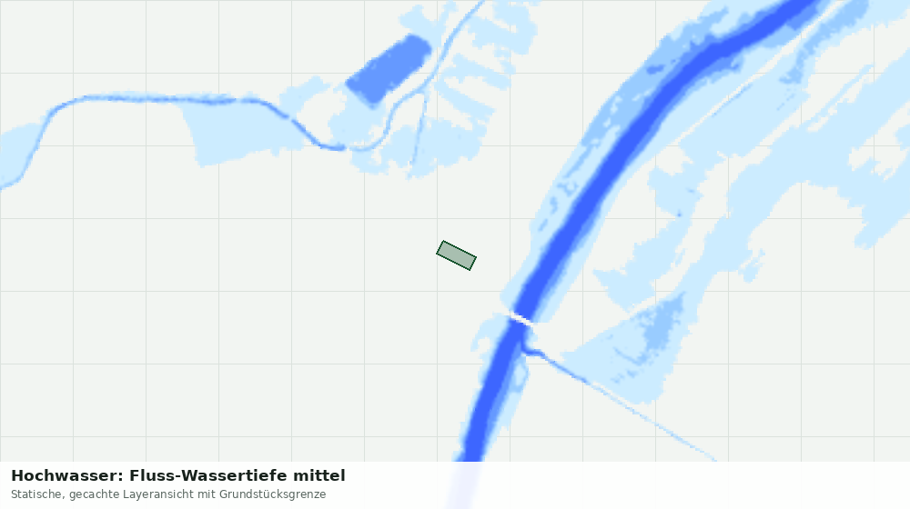 Statische Kartenansicht: Hochwasser: Fluss-Wassertiefe mittel