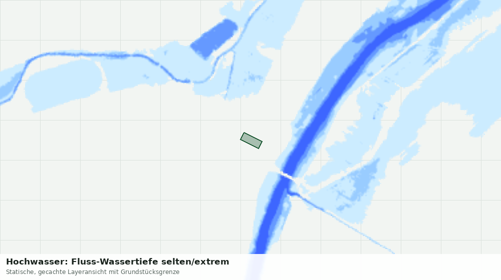 Statische Kartenansicht: Hochwasser: Fluss-Wassertiefe selten/extrem