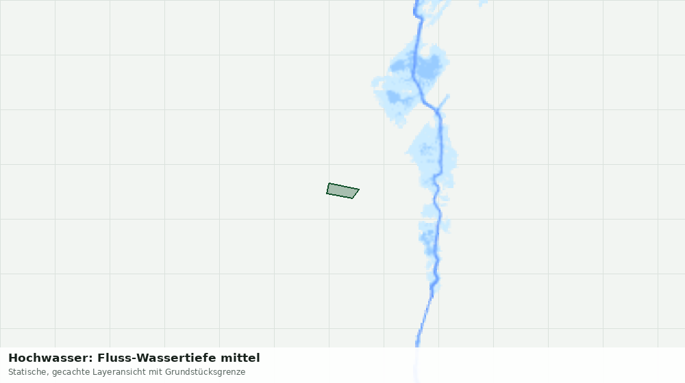 Statische Kartenansicht: Hochwasser: Fluss-Wassertiefe mittel