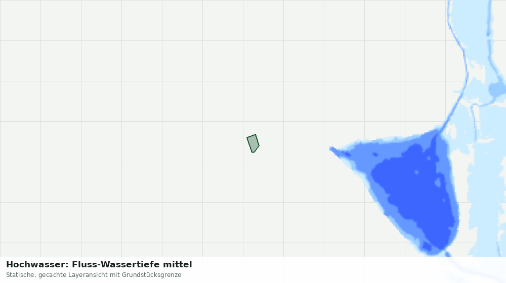 Statische Kartenansicht: Hochwasser: Fluss-Wassertiefe mittel