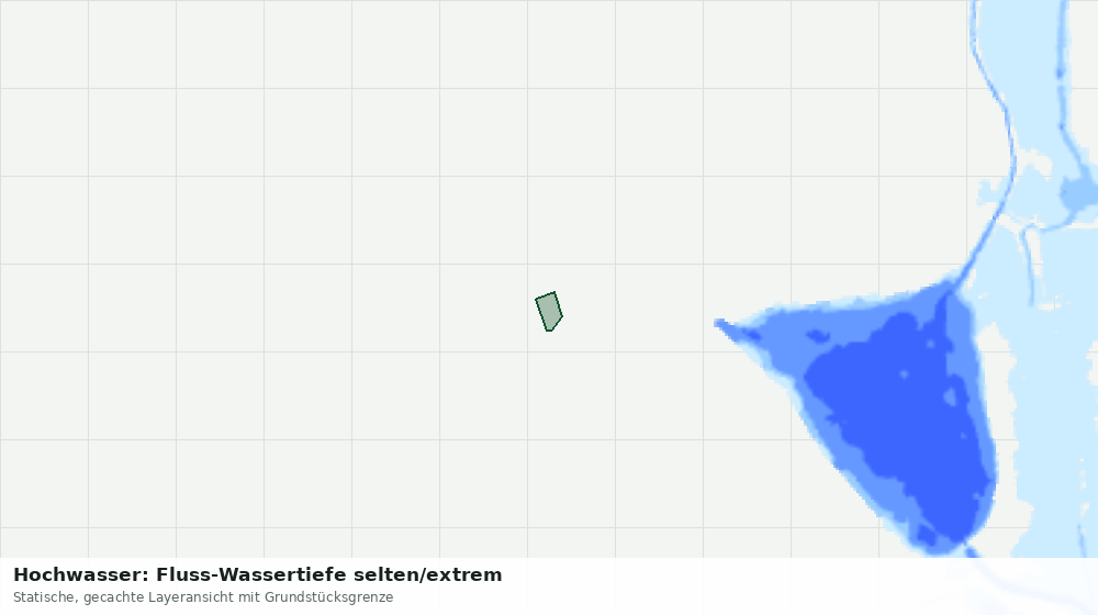 Statische Kartenansicht: Hochwasser: Fluss-Wassertiefe selten/extrem