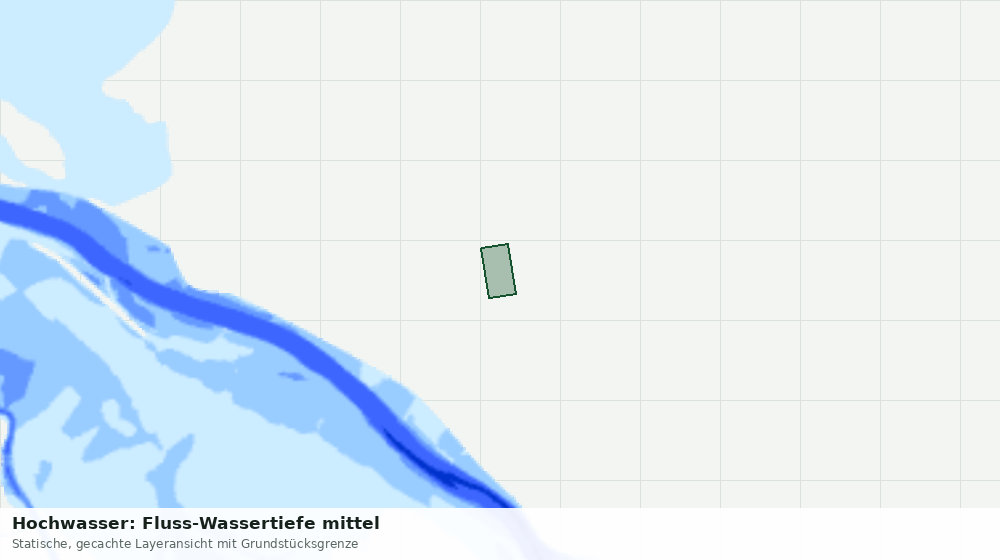 Statische Kartenansicht: Hochwasser: Fluss-Wassertiefe mittel