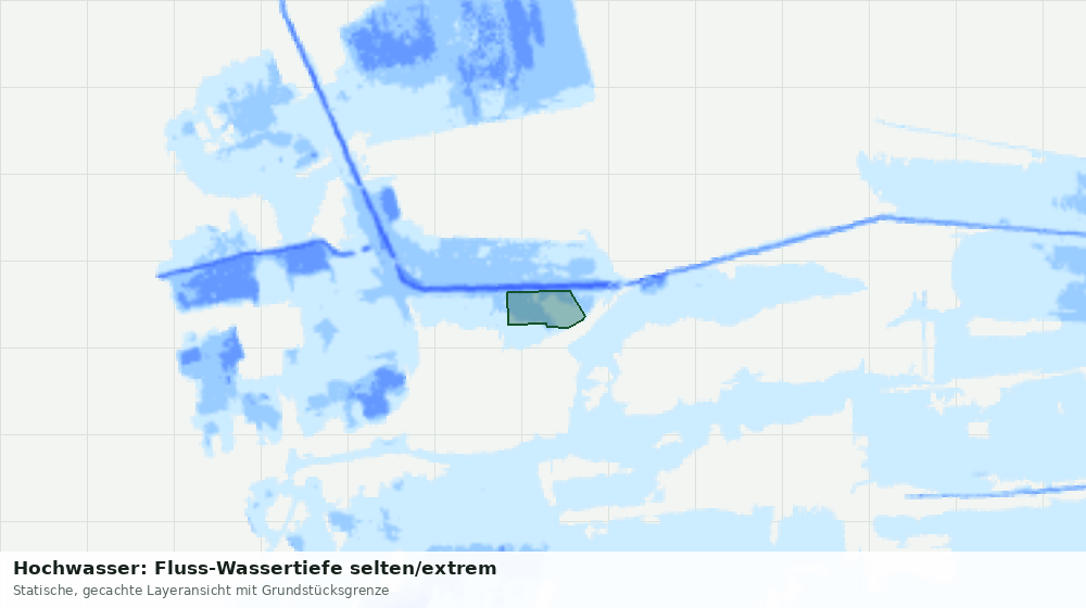 Statische Kartenansicht: Hochwasser: Fluss-Wassertiefe selten/extrem