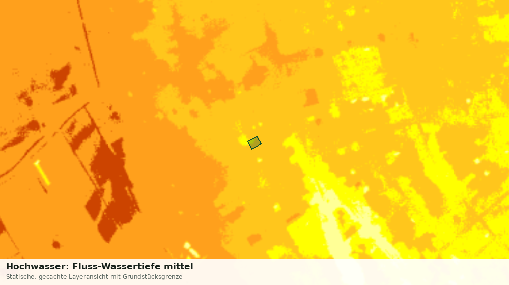 Statische Kartenansicht: Hochwasser: Fluss-Wassertiefe mittel