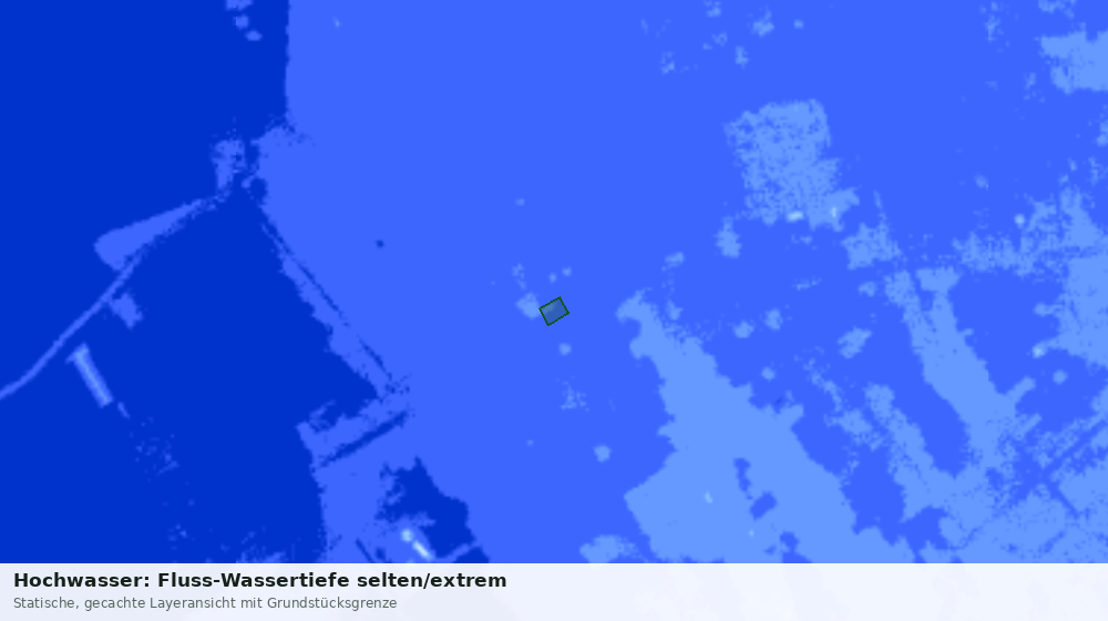 Statische Kartenansicht: Hochwasser: Fluss-Wassertiefe selten/extrem