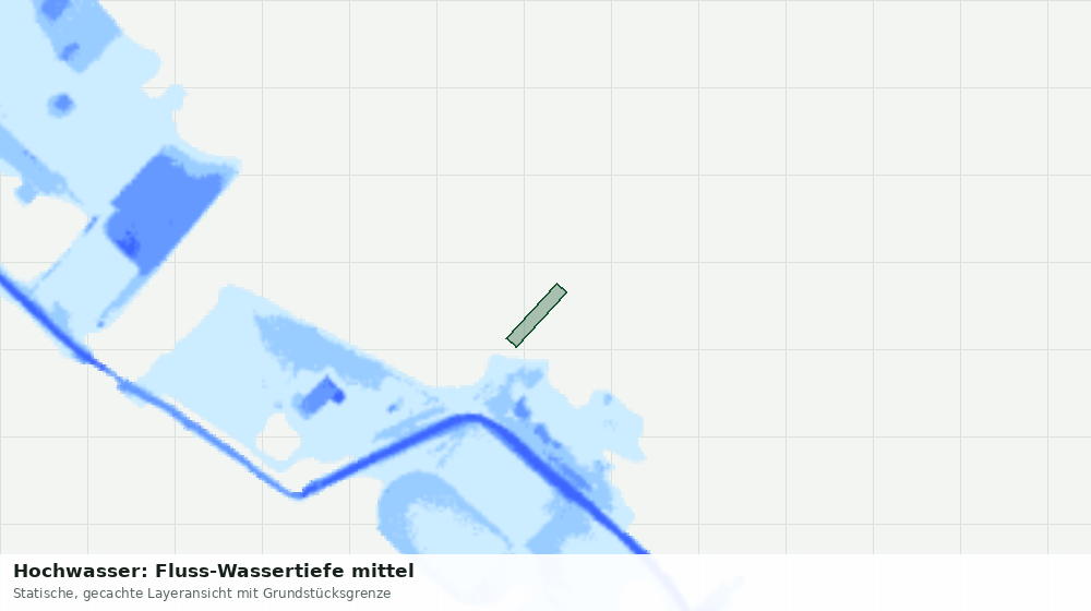Statische Kartenansicht: Hochwasser: Fluss-Wassertiefe mittel