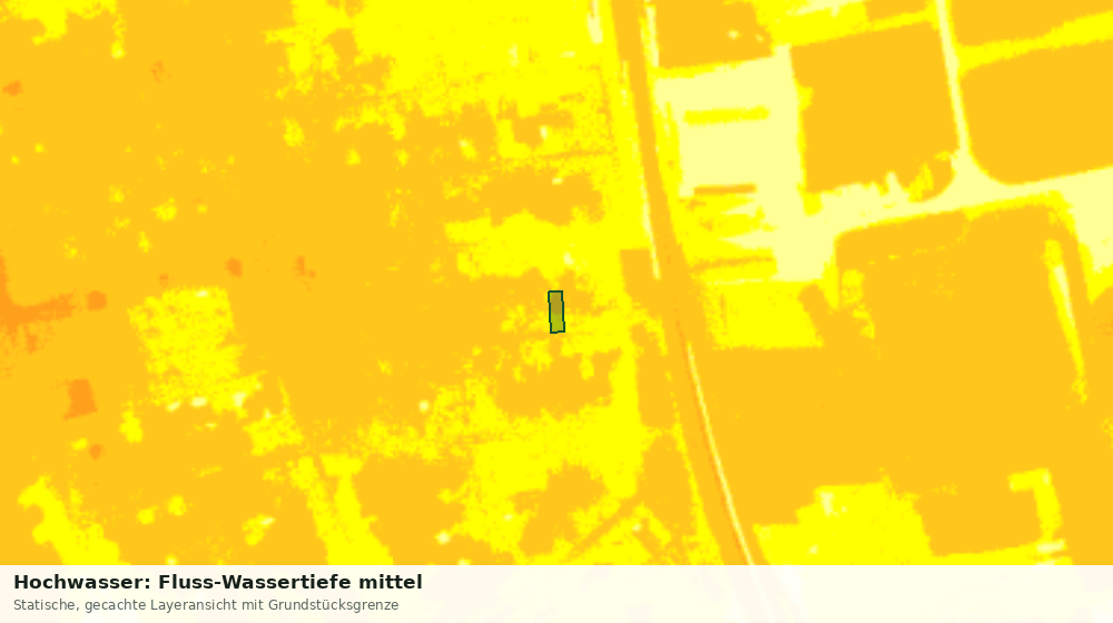 Statische Kartenansicht: Hochwasser: Fluss-Wassertiefe mittel