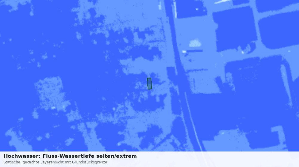 Statische Kartenansicht: Hochwasser: Fluss-Wassertiefe selten/extrem