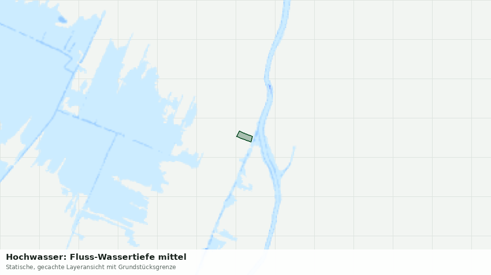 Statische Kartenansicht: Hochwasser: Fluss-Wassertiefe mittel