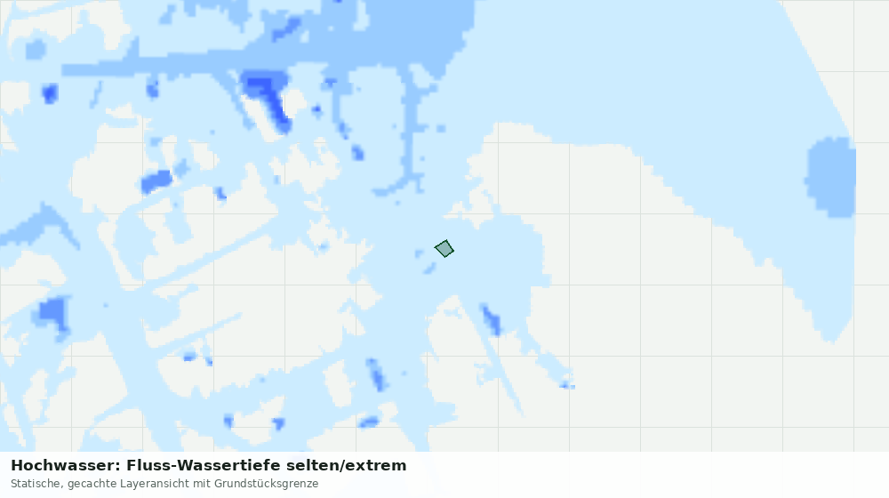 Statische Kartenansicht: Hochwasser: Fluss-Wassertiefe selten/extrem