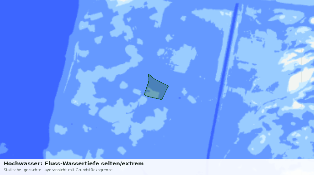 Statische Kartenansicht: Hochwasser: Fluss-Wassertiefe selten/extrem