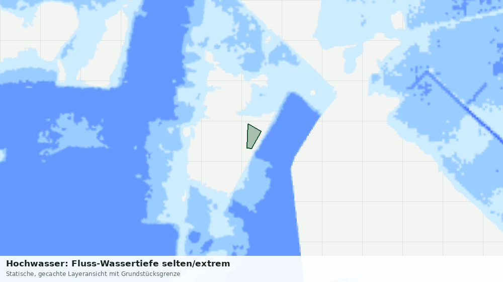 Statische Kartenansicht: Hochwasser: Fluss-Wassertiefe selten/extrem