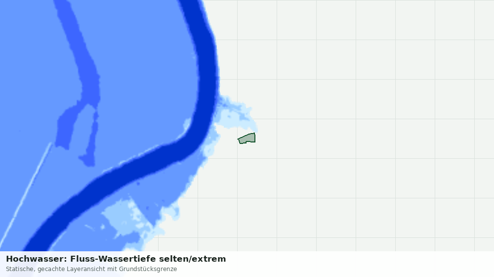 Statische Kartenansicht: Hochwasser: Fluss-Wassertiefe selten/extrem