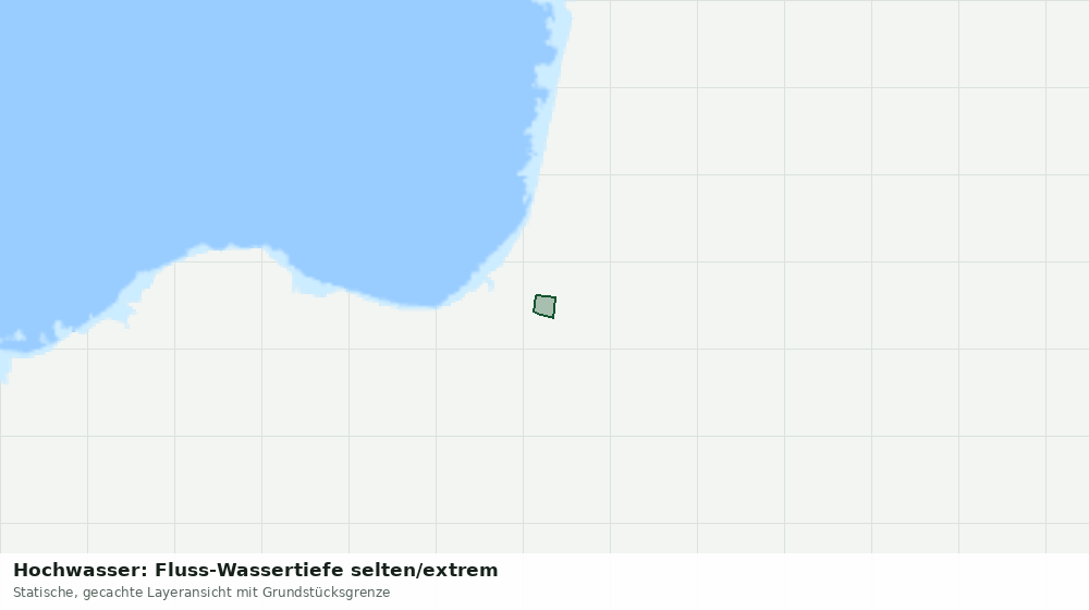 Statische Kartenansicht: Hochwasser: Fluss-Wassertiefe selten/extrem
