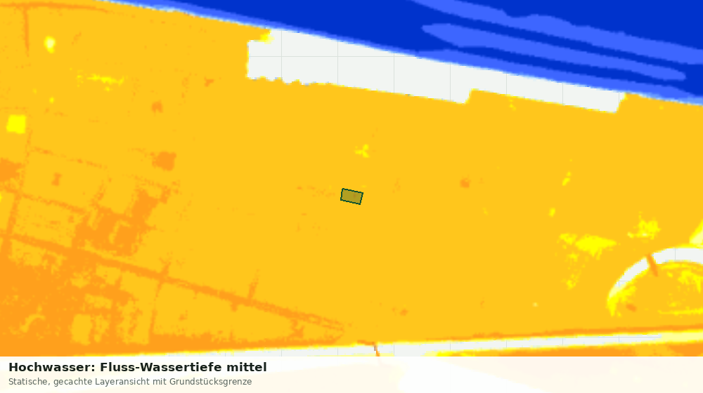 Statische Kartenansicht: Hochwasser: Fluss-Wassertiefe mittel