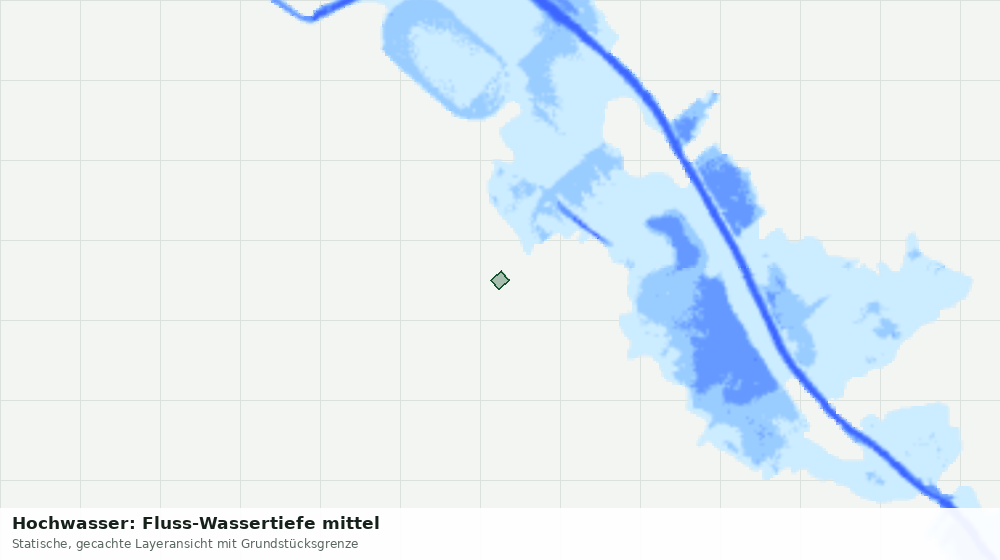 Statische Kartenansicht: Hochwasser: Fluss-Wassertiefe mittel