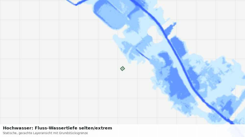 Statische Kartenansicht: Hochwasser: Fluss-Wassertiefe selten/extrem
