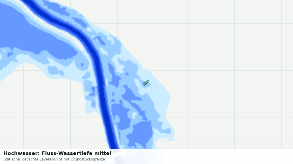 Statische Kartenansicht: Hochwasser: Fluss-Wassertiefe mittel
