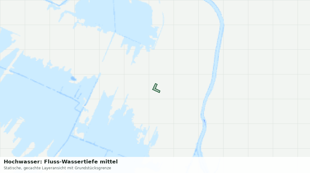 Statische Kartenansicht: Hochwasser: Fluss-Wassertiefe mittel