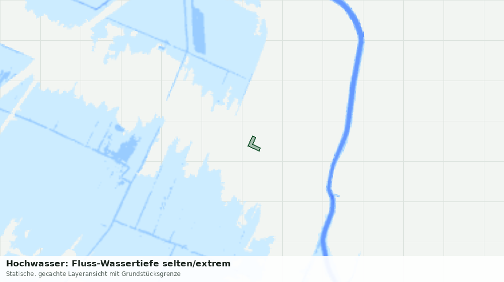 Statische Kartenansicht: Hochwasser: Fluss-Wassertiefe selten/extrem