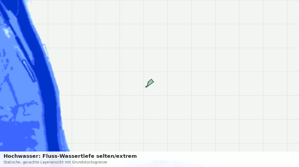 Statische Kartenansicht: Hochwasser: Fluss-Wassertiefe selten/extrem