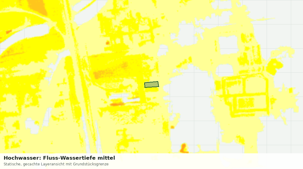 Statische Kartenansicht: Hochwasser: Fluss-Wassertiefe mittel