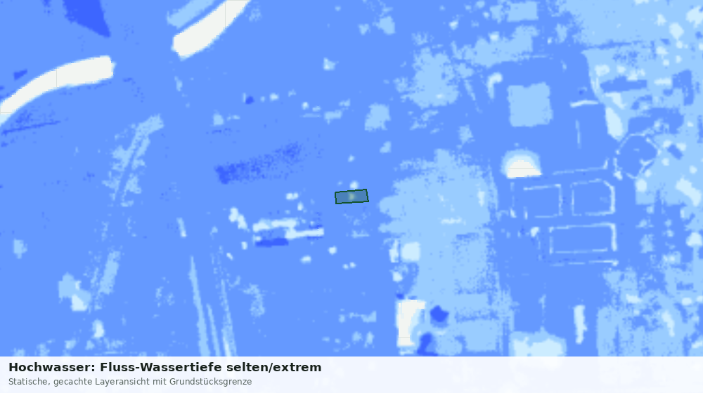 Statische Kartenansicht: Hochwasser: Fluss-Wassertiefe selten/extrem