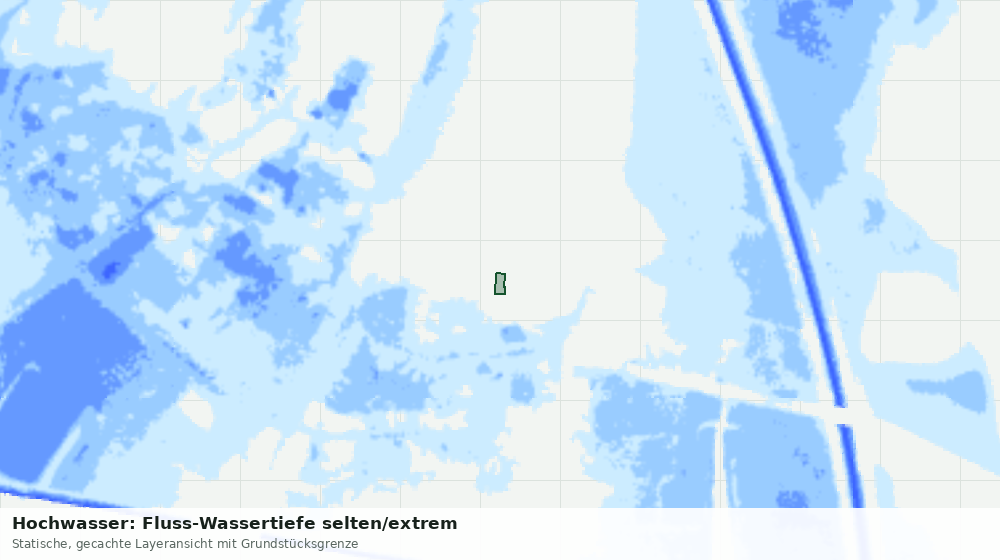 Statische Kartenansicht: Hochwasser: Fluss-Wassertiefe selten/extrem