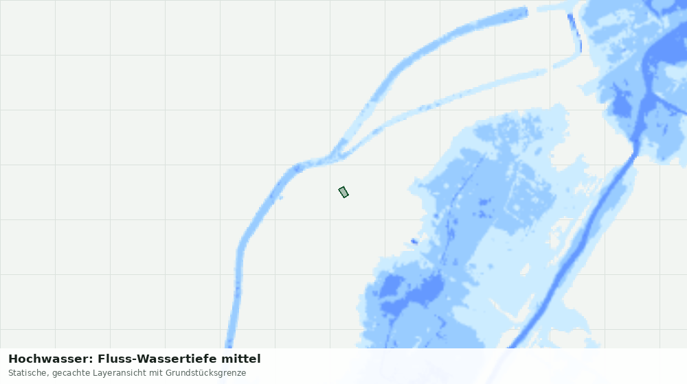 Statische Kartenansicht: Hochwasser: Fluss-Wassertiefe mittel