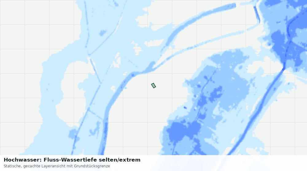 Statische Kartenansicht: Hochwasser: Fluss-Wassertiefe selten/extrem