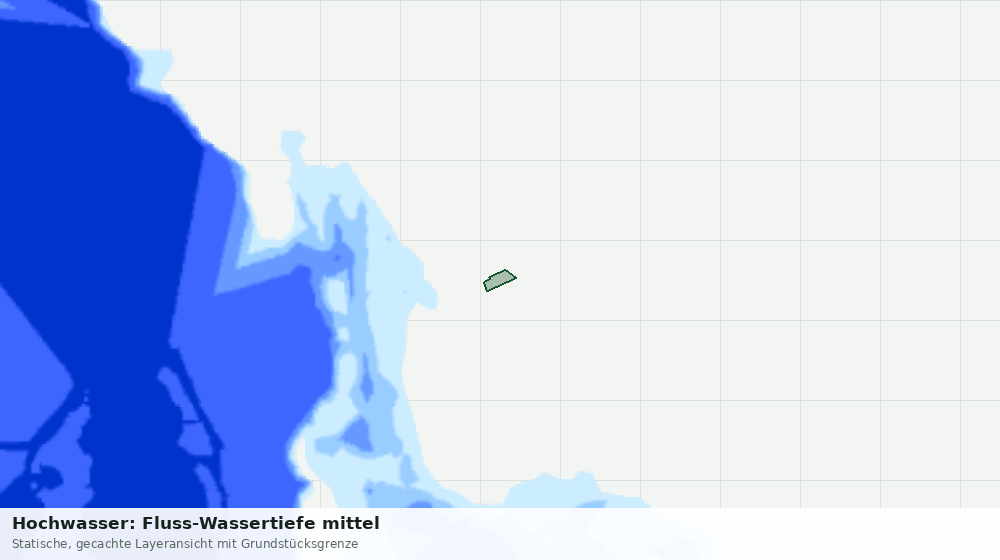 Statische Kartenansicht: Hochwasser: Fluss-Wassertiefe mittel