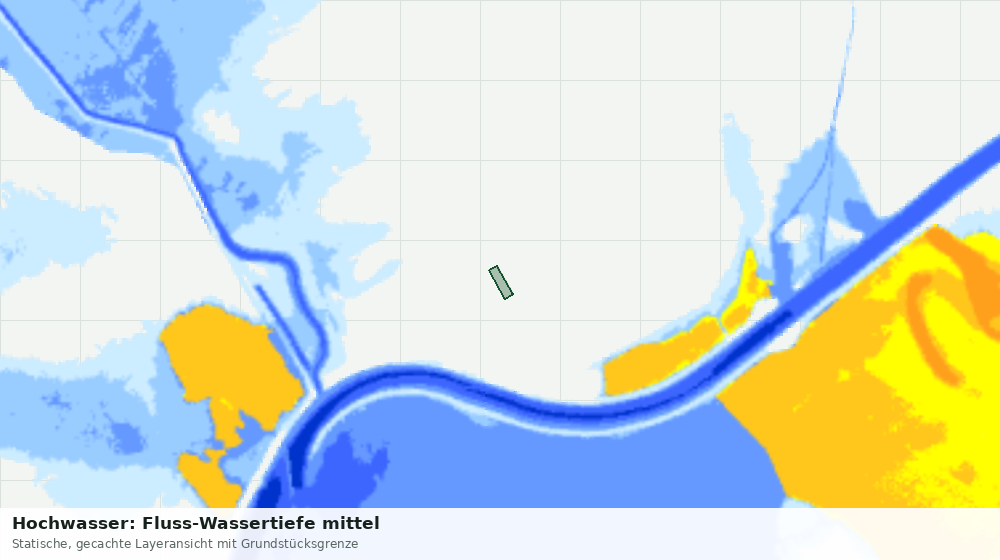 Statische Kartenansicht: Hochwasser: Fluss-Wassertiefe mittel