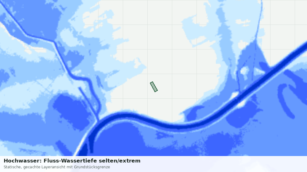 Statische Kartenansicht: Hochwasser: Fluss-Wassertiefe selten/extrem