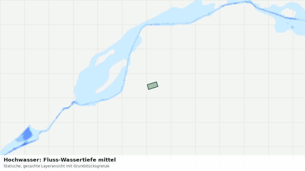 Statische Kartenansicht: Hochwasser: Fluss-Wassertiefe mittel