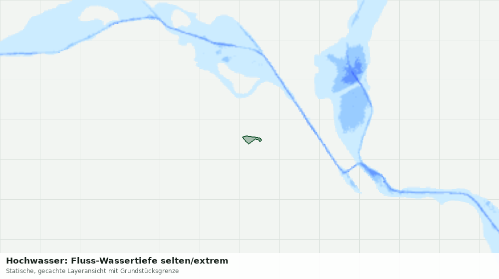 Statische Kartenansicht: Hochwasser: Fluss-Wassertiefe selten/extrem
