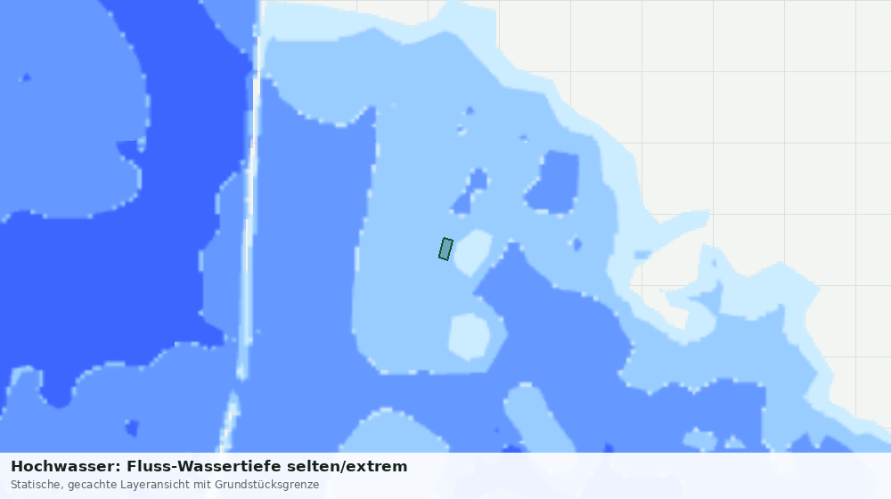Statische Kartenansicht: Hochwasser: Fluss-Wassertiefe selten/extrem