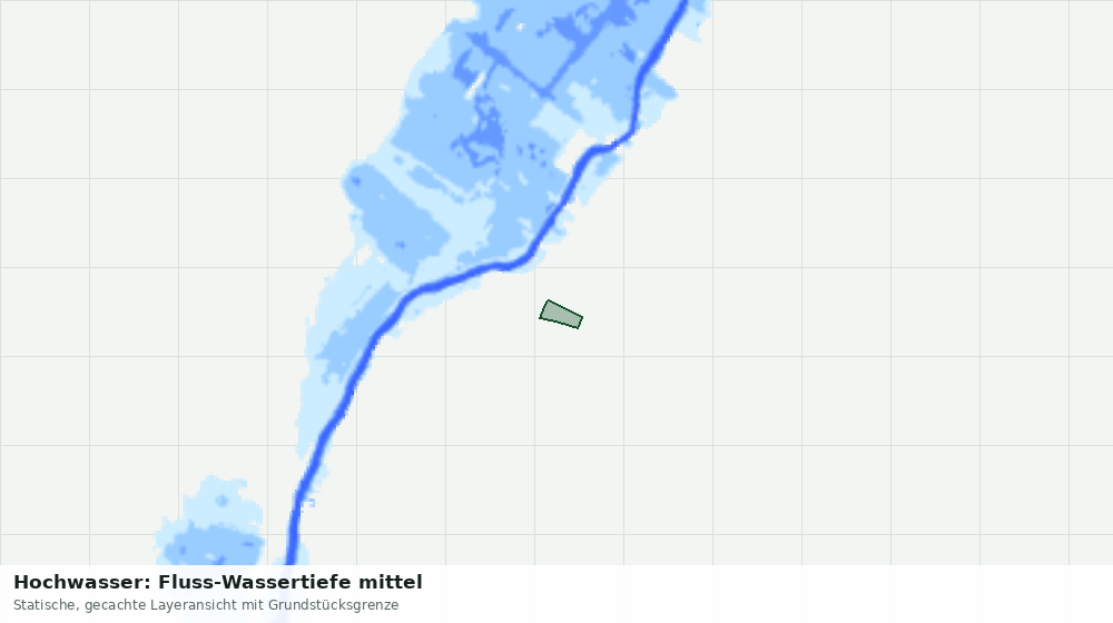 Statische Kartenansicht: Hochwasser: Fluss-Wassertiefe mittel