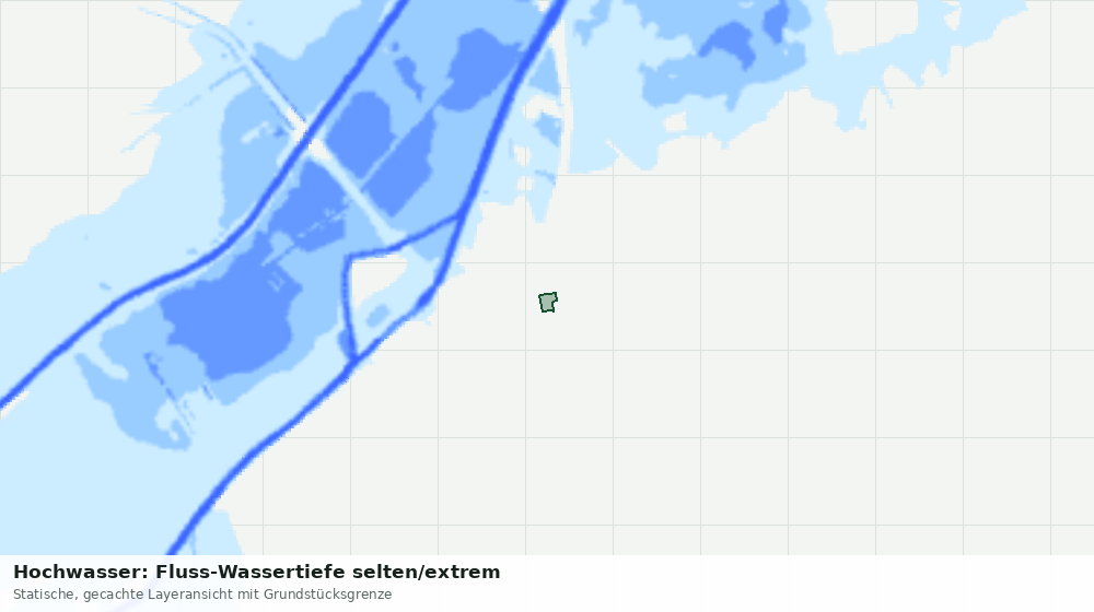 Statische Kartenansicht: Hochwasser: Fluss-Wassertiefe selten/extrem