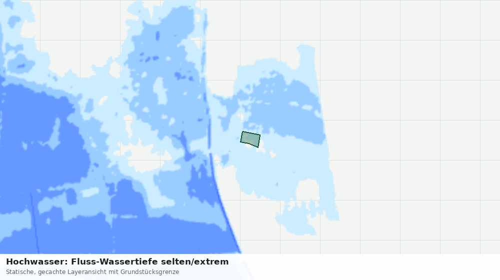 Statische Kartenansicht: Hochwasser: Fluss-Wassertiefe selten/extrem