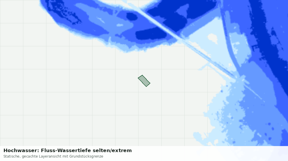 Statische Kartenansicht: Hochwasser: Fluss-Wassertiefe selten/extrem