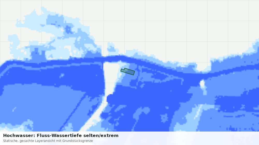 Statische Kartenansicht: Hochwasser: Fluss-Wassertiefe selten/extrem