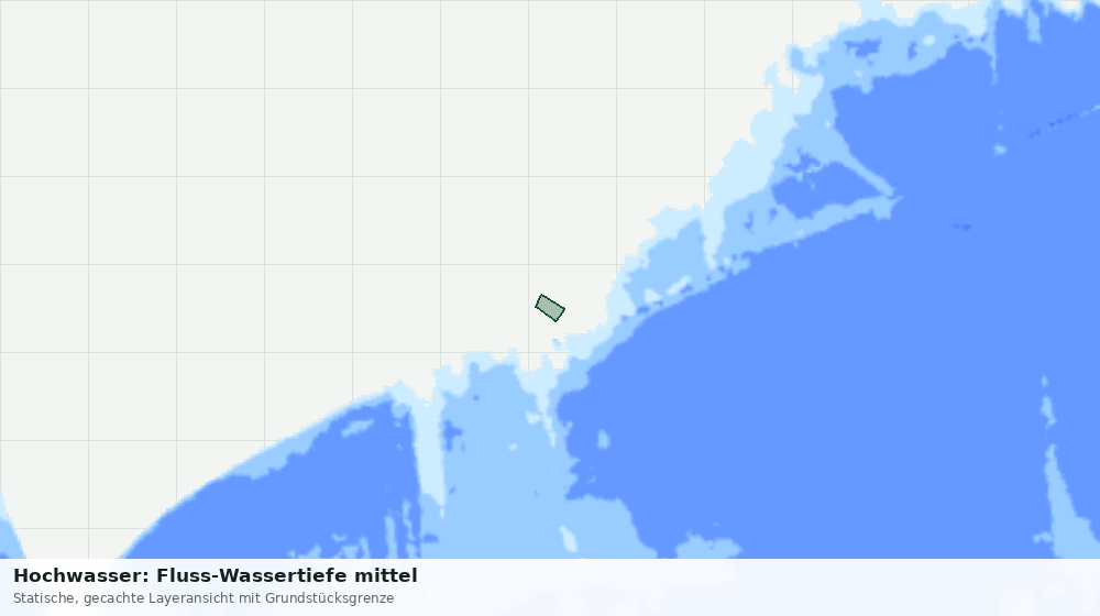 Statische Kartenansicht: Hochwasser: Fluss-Wassertiefe mittel