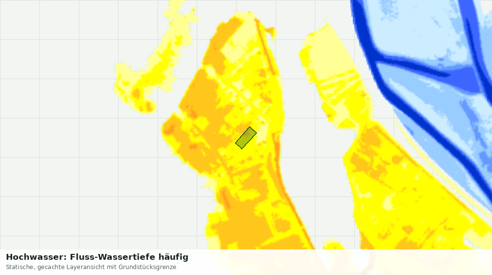 Statische Kartenansicht: Hochwasser: Fluss-Wassertiefe häufig